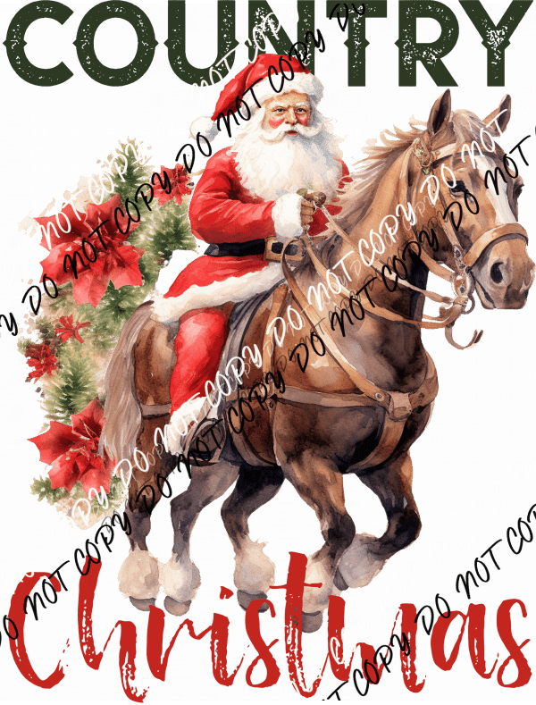 Country Christmas Magic DTF Transfer - We Print U Press DTF Transfers