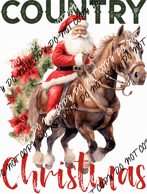 Country Christmas Magic DTF Transfer - We Print U Press DTF Transfers