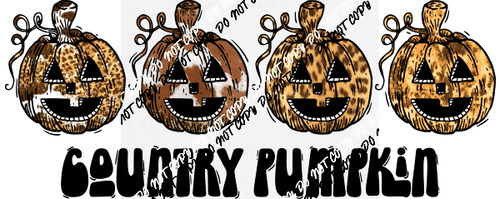 Country Pumpkin DTF Transfer - We Print U Press DTF Transfers