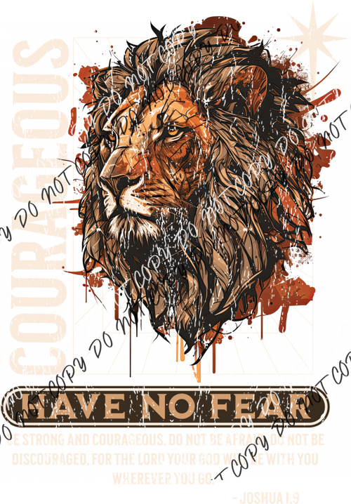 Courageous Lion Scripture Dtf Transfer