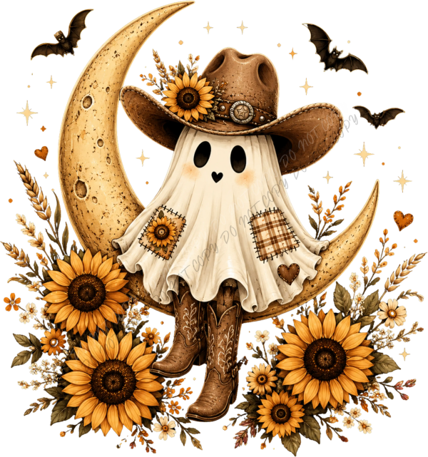 Cowboy Ghost Sunflower Fall DTF Transfer - RTP DTF Transfer