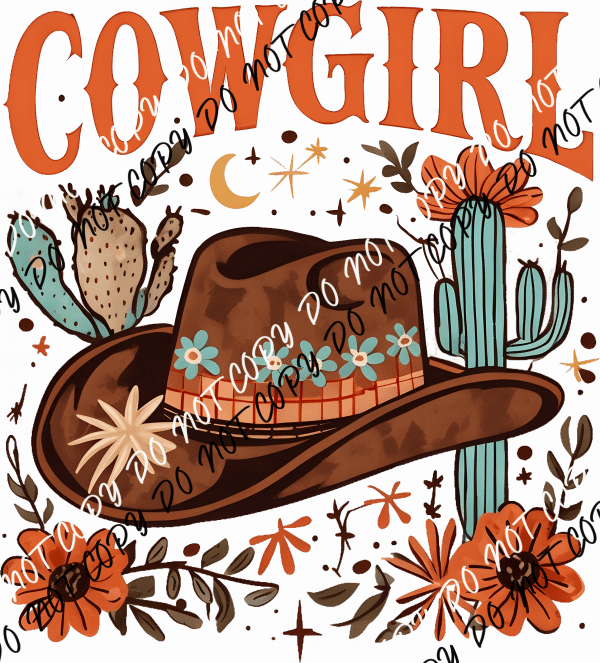 Cowgirl DTF Transfer - We Print U Press DTF Transfers