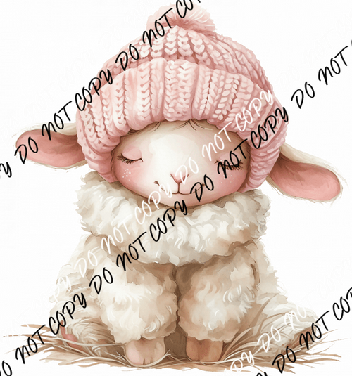 Cozy Easter Lamb DTF Transfer - We Print U Press DTF Transfers