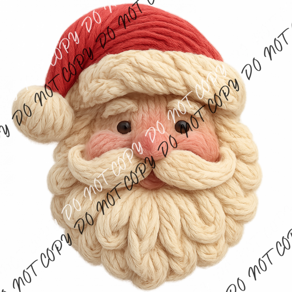 Cozy Faux Yarn Santa DTF Transfer RTP DTF Transfers