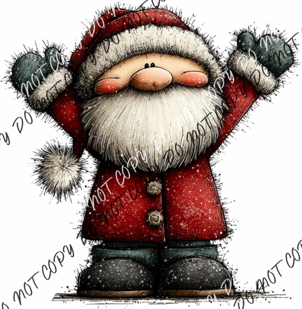 Cozy Jolly Santa Claus DTF Transfer RTP DTF Transfers