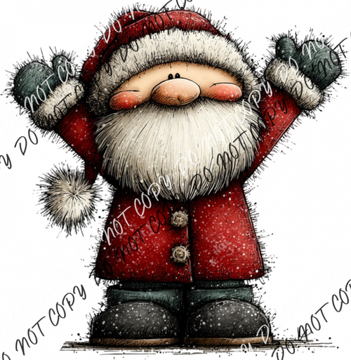 Cozy Jolly Santa Claus DTF Transfer RTP DTF Transfers