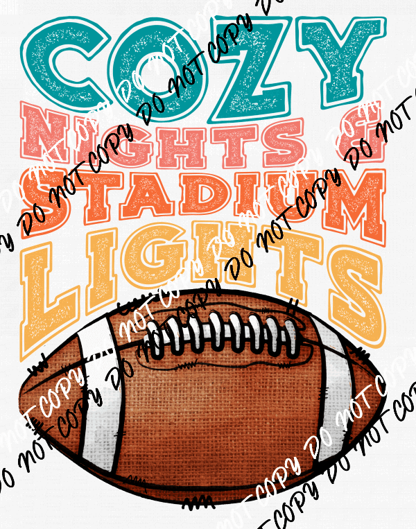 Cozy Nights and Stadium Lights DTF Transfer - We Print U Press DTF Transfers