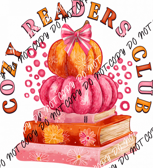 Cozy Readers Club DTF Transfer - We Print U Press DTF Transfers