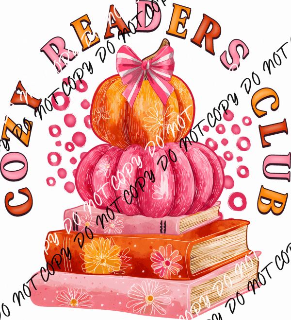 Cozy Readers Club DTF Transfer - We Print U Press DTF Transfers