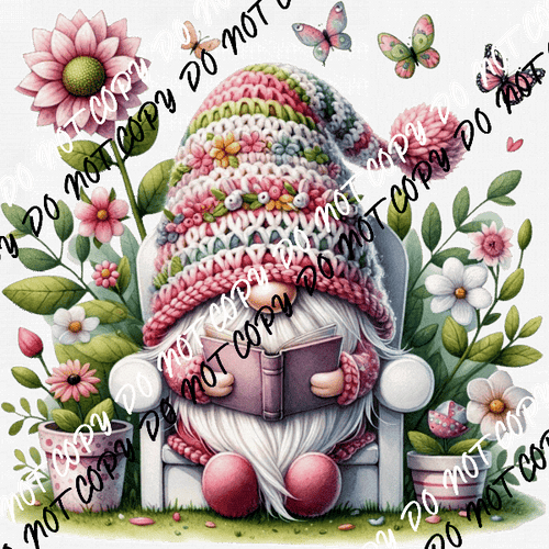 Cozy Reading Gnome DTF Transfer - We Print U Press DTF Transfers