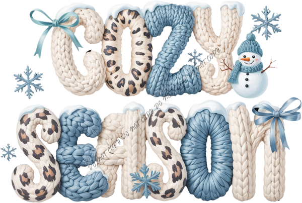 Cozy Season Faux Yarn DTF Transfer RTP DTF Transfers