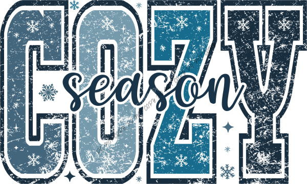 Cozy Season Varsity Winter DTF Transfer RTP DTF Transfers