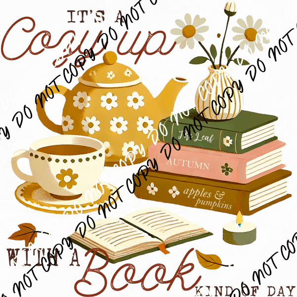 Cozy Up with a Book DTF Transfer - We Print U Press DTF Transfers