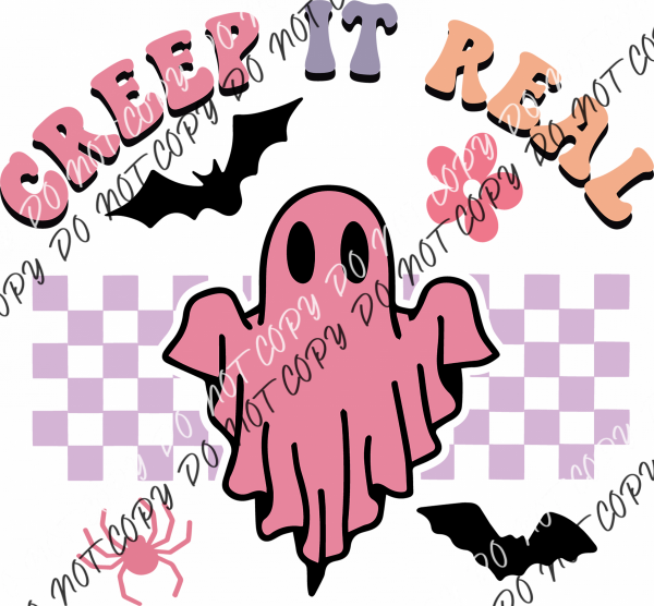 Creep It Real Ghost Retro Dtf Transfer Rtp Transfers