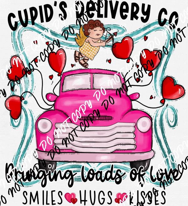 Cupids Delivery Truck DTF Transfer - We Print U Press DTF Transfers