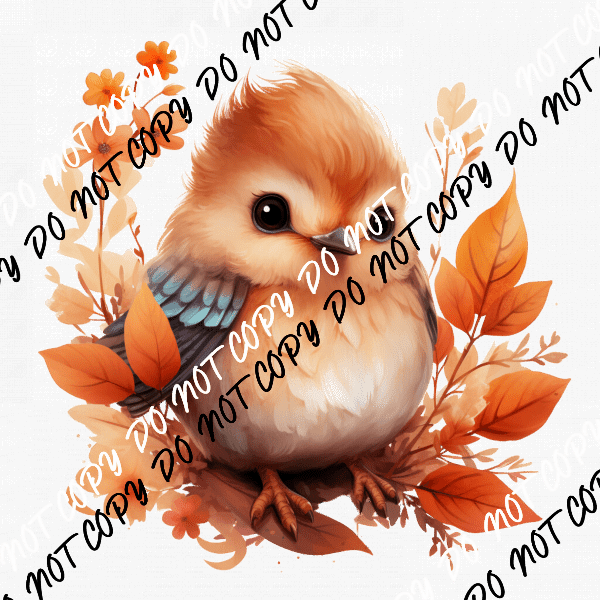 Cute Autumn Bird DTF Transfer - We Print U Press DTF Transfers