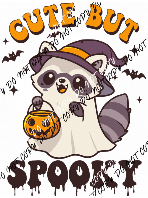 Cute But Spooky Raccoon DTF Transfer - We Print U Press DTF Transfers