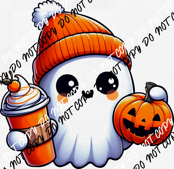 Cute Ghost with Big Eyes DTF Transfer - We Print U Press DTF Transfers