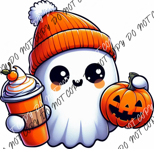 Cute Ghost With Big Eyes Dtf Transfer Rtp Transfers