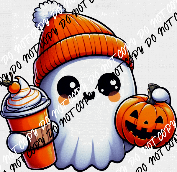 Cute Ghost with Big Eyes DTF Transfer - We Print U Press DTF Transfers