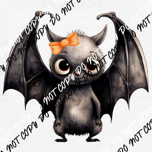 Cute Lil Bat / Cute Lil Bat with Bow DTF Transfer - We Print U Press DTF Transfers