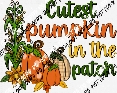 Cutest Pumpkin in the Patch DTF Transfer - We Print U Press DTF Transfers