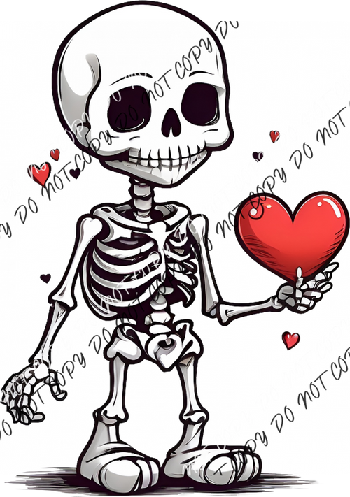 Cutie Skelly Love DTF Transfer RTP DTF Transfers