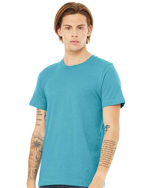 CVC Jersey Tee - Heather Aqua - We Print U Press DTF Transfers