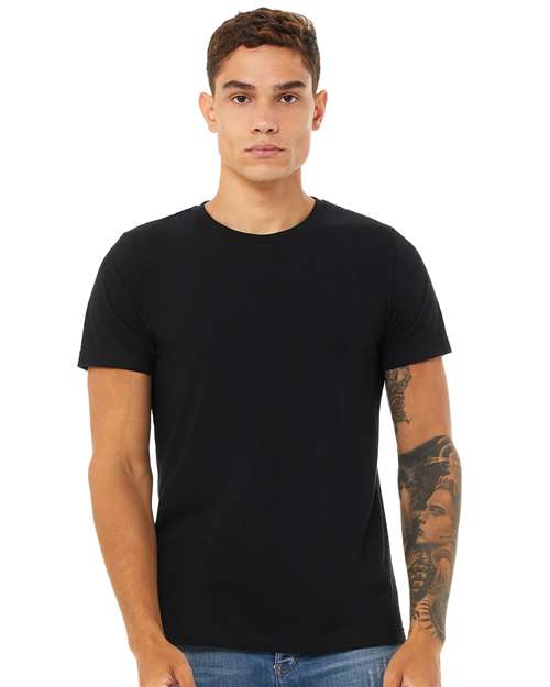 CVC Jersey Tee - Solid Black Blend - We Print U Press DTF Transfers