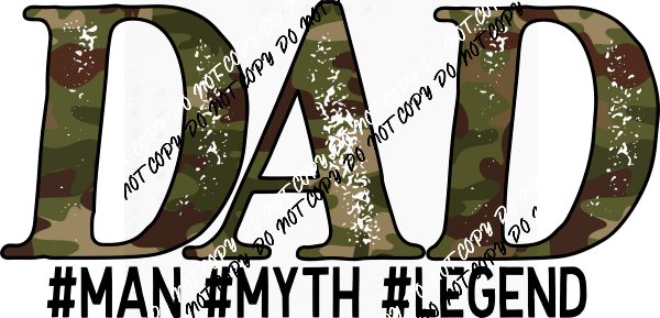 Dad Camo Green Man DTF Transfer - We Print U Press DTF Transfers