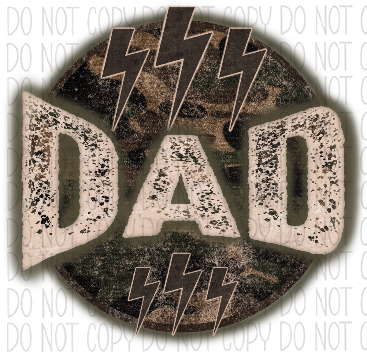 Dad Distressed Lightning Dtf Transfer Rtp Transfers