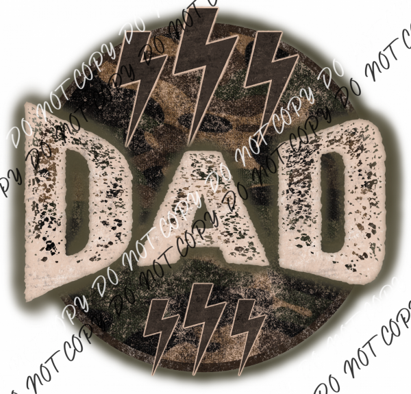 Dad Distressed Lightning Dtf Transfer Rtp Transfers