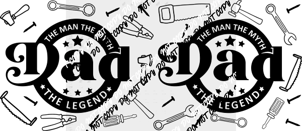 Dad The Man UV Transfer for 16 oz Glass Can - We Print U Press DTF Transfers