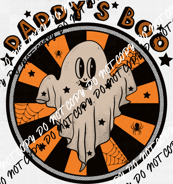 Daddys Boo Ghost DTF Transfer - We Print U Press DTF Transfers