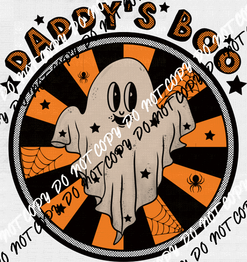 Daddys Boo Ghost DTF Transfer - We Print U Press DTF Transfers