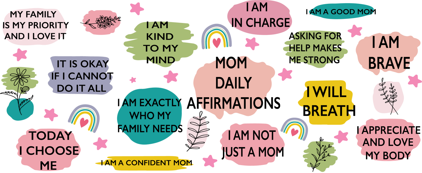 Daily Mom Affirmations 16 oz Glass Can