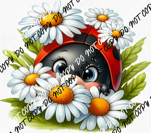 Daisy Ladybug DTF Transfer - We Print U Press DTF Transfers
