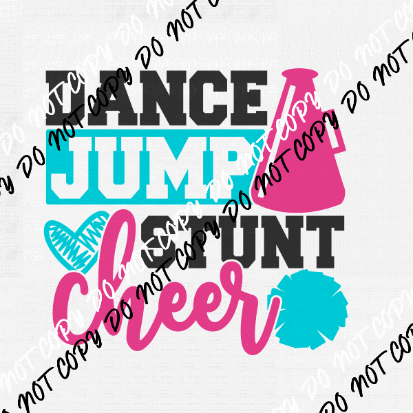 Dance Jump Stunt Cheer DTF Transfer - We Print U Press DTF Transfers