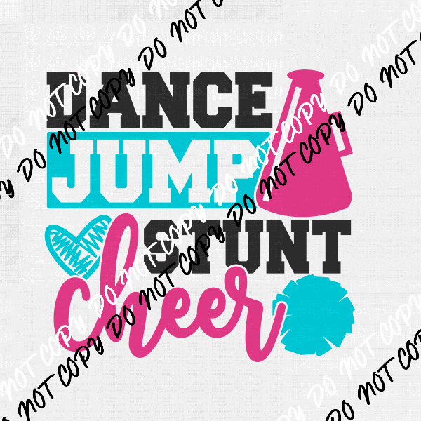 Dance Jump Stunt Cheer DTF Transfer - We Print U Press DTF Transfers