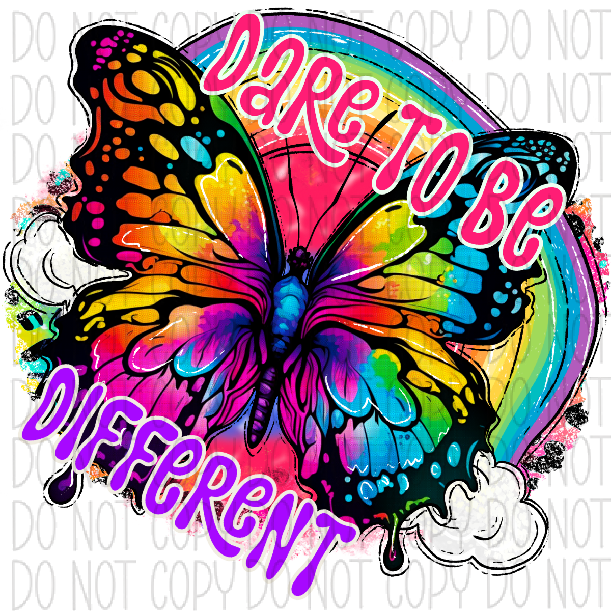 Dare To Be Different Rainbow Dtf Transfer