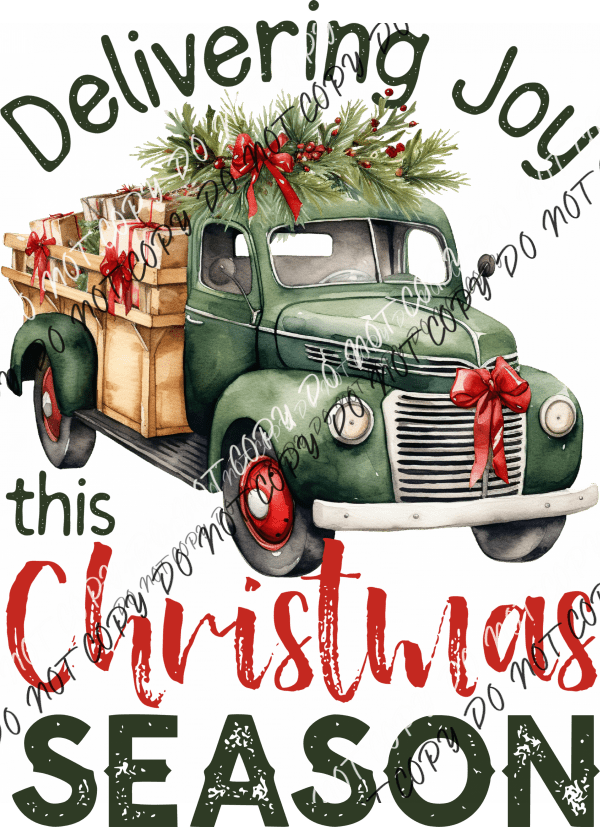 Delivering Joy This Christmas Season DTF Transfer - We Print U Press DTF Transfers