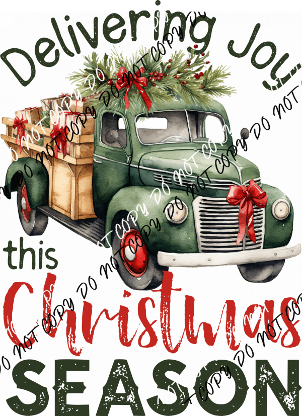 Delivering Joy This Christmas Season DTF Transfer - We Print U Press DTF Transfers