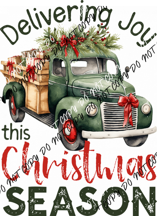 Delivering Joy This Christmas Season DTF Transfer - We Print U Press DTF Transfers