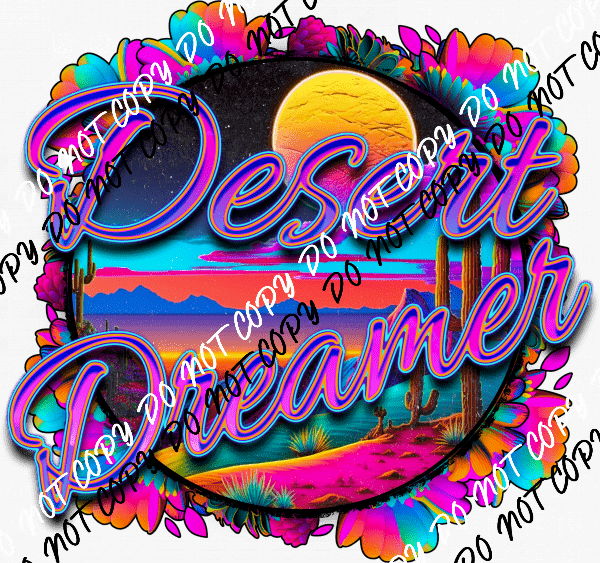 Desert Dreamer Ocean Sunset DTF Transfer - We Print U Press DTF Transfers