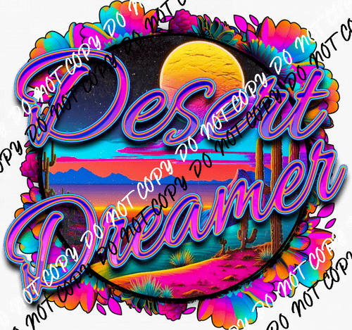 Desert Dreamer Ocean Sunset DTF Transfer - We Print U Press DTF Transfers