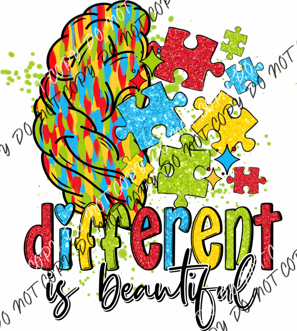 Different Is Beautiful Autism Awareness Dtf Transfer Rtp Transfers