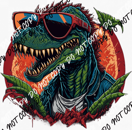 Dinosaur with Glasses DTF Transfer - We Print U Press DTF Transfers