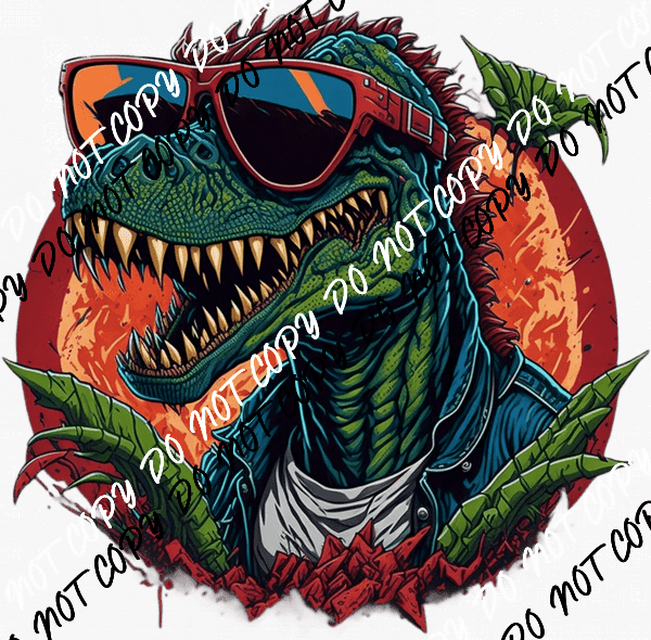 Dinosaur with Glasses DTF Transfer - We Print U Press DTF Transfers