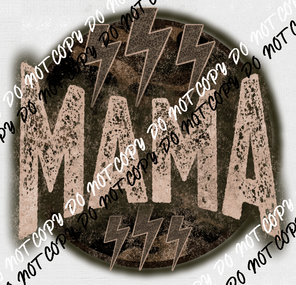 Distressed Mama Circle DTF Transfer - We Print U Press DTF Transfers