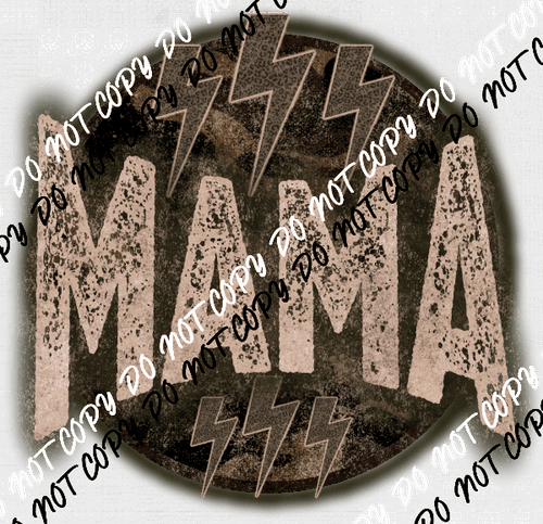 Distressed Mama Circle DTF Transfer - We Print U Press DTF Transfers